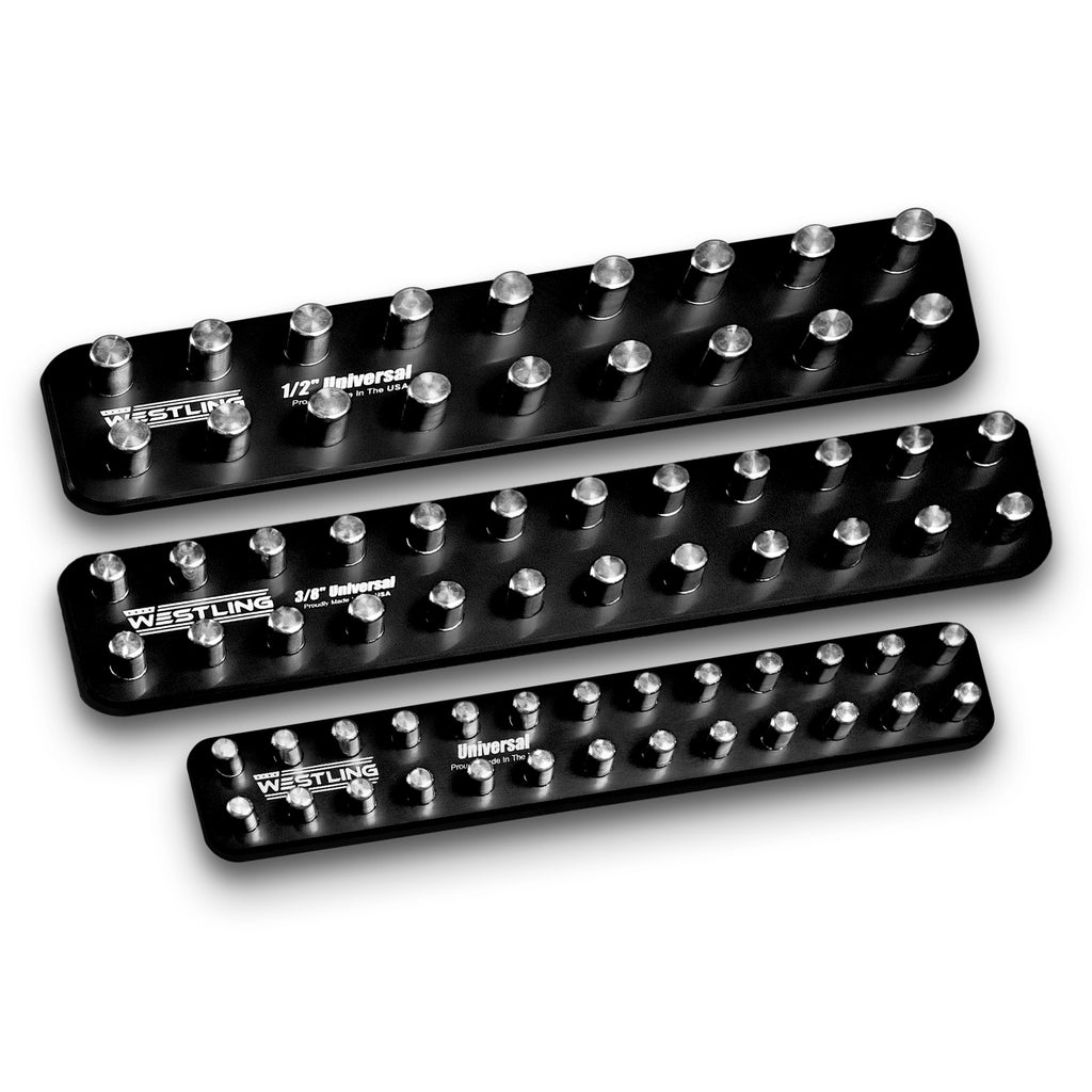 3pc Universal Socket Tray/Organizer Set-Socket Trays-Westling USA-Black-Westling Machine