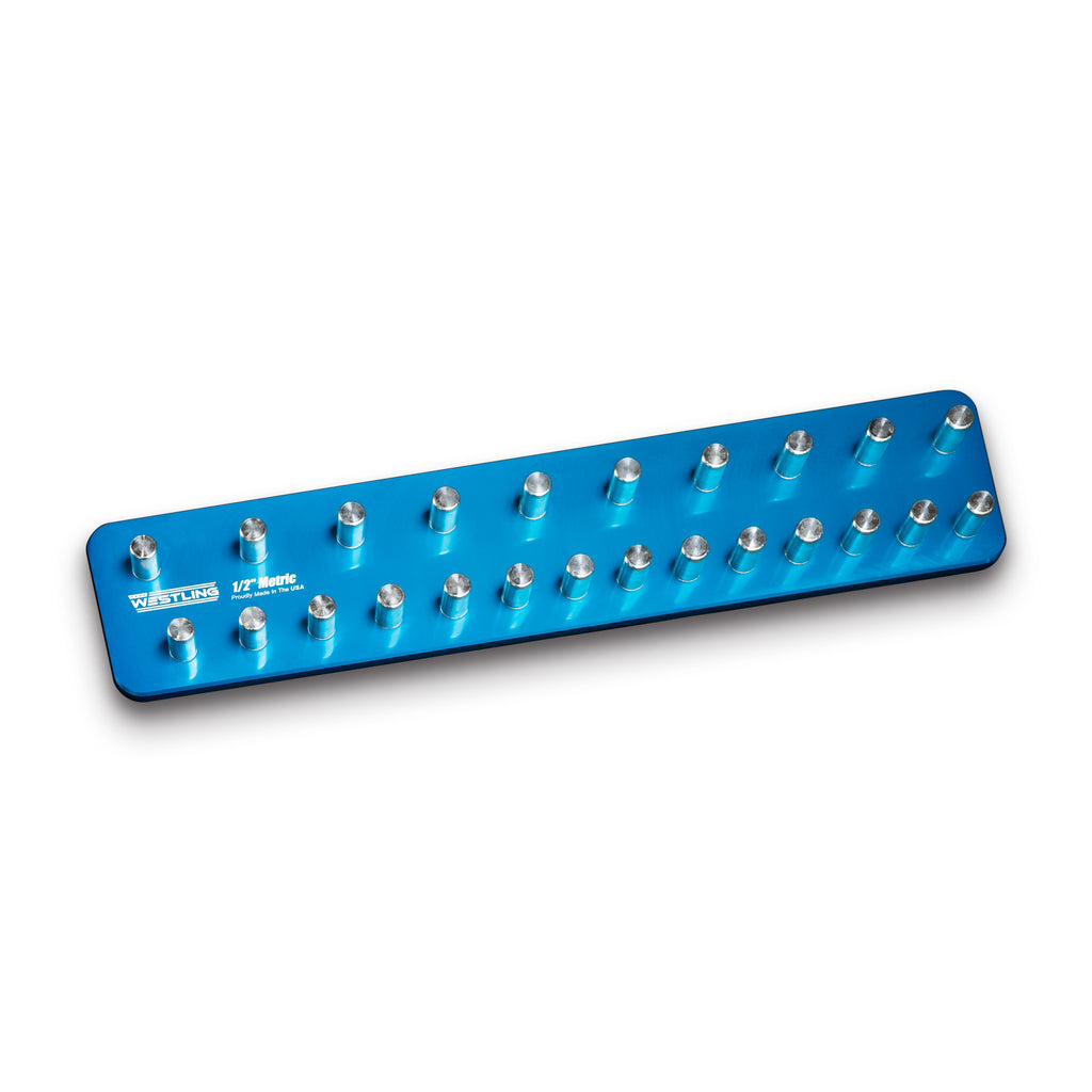 1/2" Metric - 24 Pin (9mm to 36mm)-Socket Trays-Westling USA-Blue-2 Row-Blank-Westling Machine