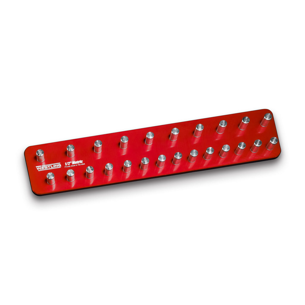 1/2" Metric - 24 Pin (9mm to 36mm)-Socket Trays-Westling USA-Red-2 Row-Blank-Westling Machine