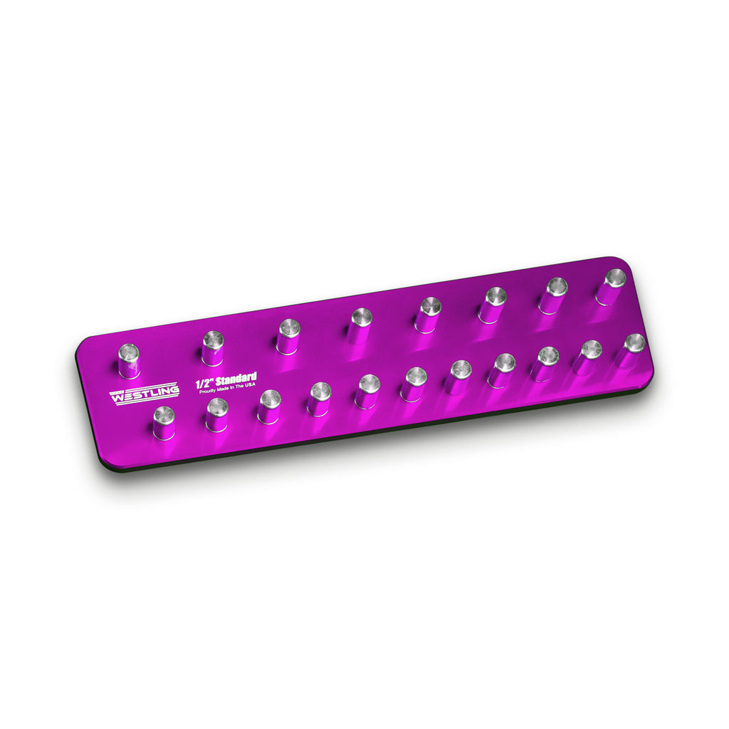 1/2" Standard - 19 Pin (3/8" to 1-1/2")-Socket Trays-Westling USA-Purple-2 Row-Blank-Westling Machine