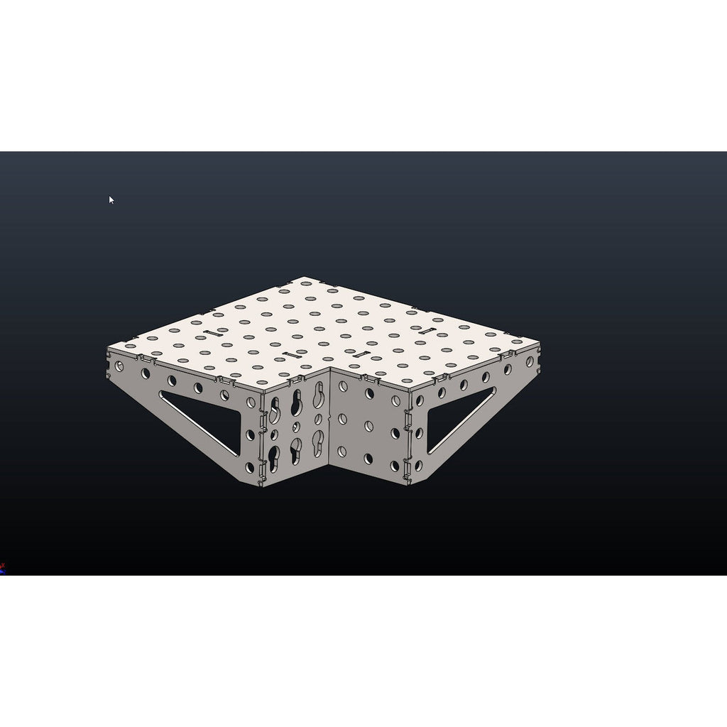 CertiFlat FabWing 12" X 12" Corner Extention-fabWing-WeldTables.com-Westling Machine