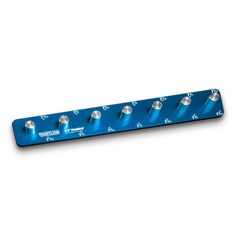 3/4" Standard - 7 Pin (1-5/16" to 1-11/16")-Socket Trays-Westling USA-Blue-1 Row-Engraved-Westling Machine