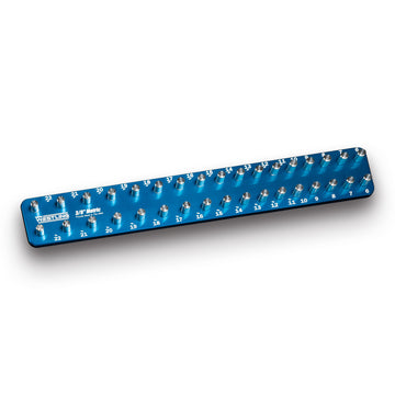 3/8" Metric Tool Holder-Socket Trays-Westling USA-Blue-2 Row-Engraved-Westling Machine