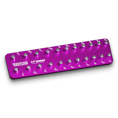 3/8" Standard - 22 pin (1/4"-7/8")-Socket Trays-Westling USA-Purple-Engraved-Westling Machine