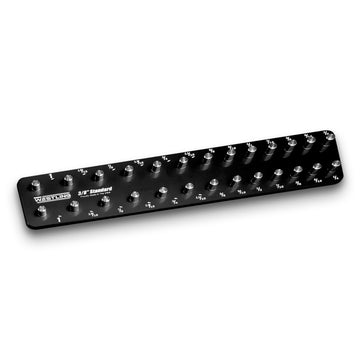 3/8 Standard Tool Holder-Socket Trays-Westling USA-Black-2 Row-Engraved-Westling Machine