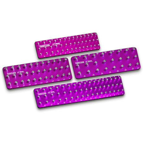 3 Row 4pc Metric Tray/Organizer Set-Westling USA-Purple-Engraved-Westling Machine