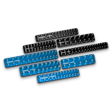 Starter 8pc Socket Tray/Organizer Set-Socket Trays-Westling USA-Blue-Black-Engraved-Westling Machine
