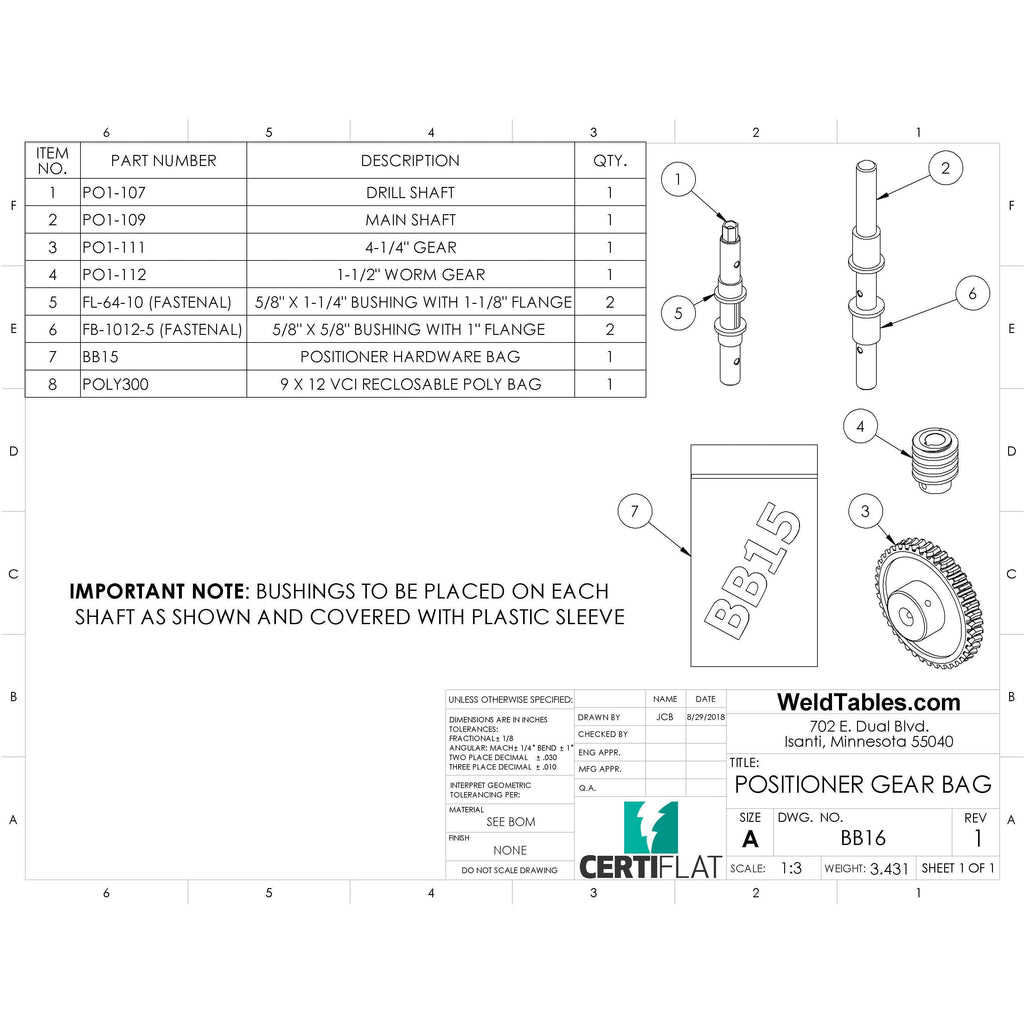 Welding Positioner - CertiFlat DIY Turning Positioner-Accessories-WeldTables.com-No Thanks-I'll Build Mine Myself-Westling Machine