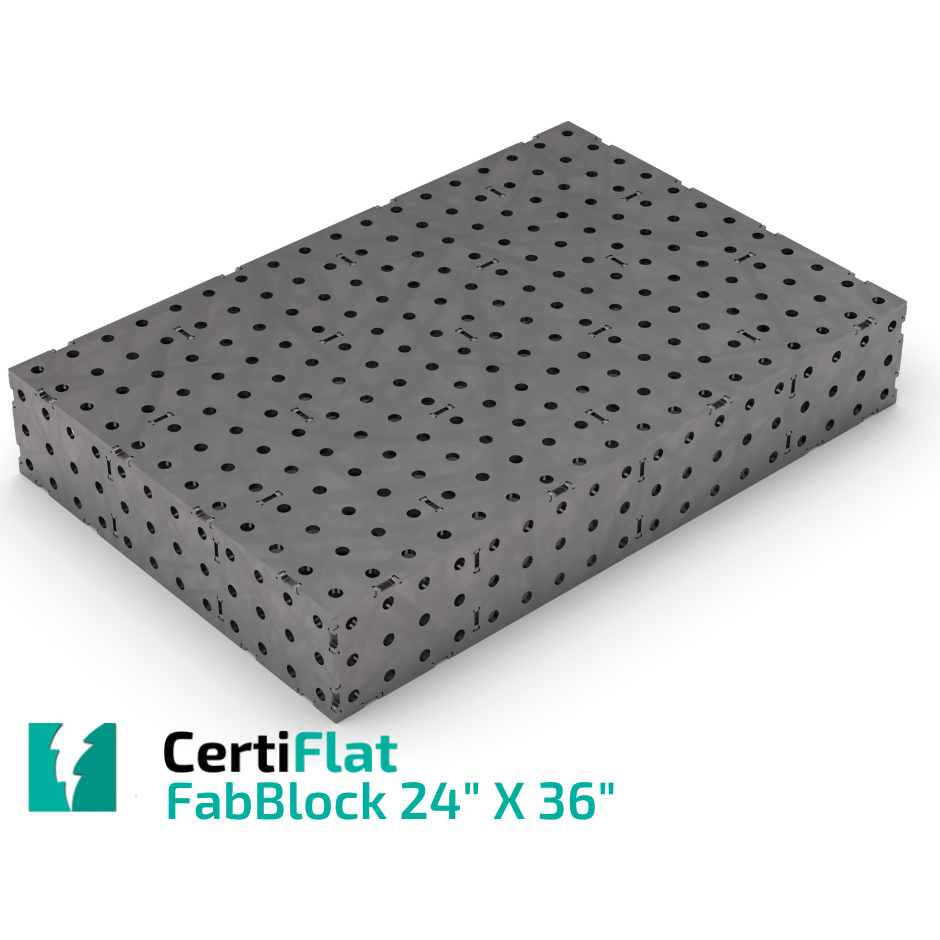 FabBlock - 24"x36" - Industrial Welding Table-fabBlock kit-WeldTables.com-1/4" Thick-16MM Round-Westling Machine