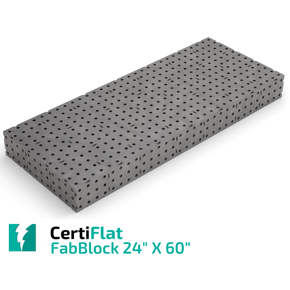 FabBlock - 24"x60" - Industrial Welding Table-fabBlock kit-WeldTables.com-1/4" Thick-16MM Round-Westling Machine