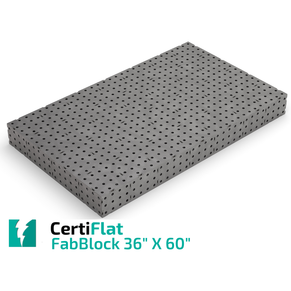 FabBlock - 36"x60" - Industrial Welding Table-fabBlock kit-WeldTables.com-1/4" Thick-16mm Round Holes-Westling Machine