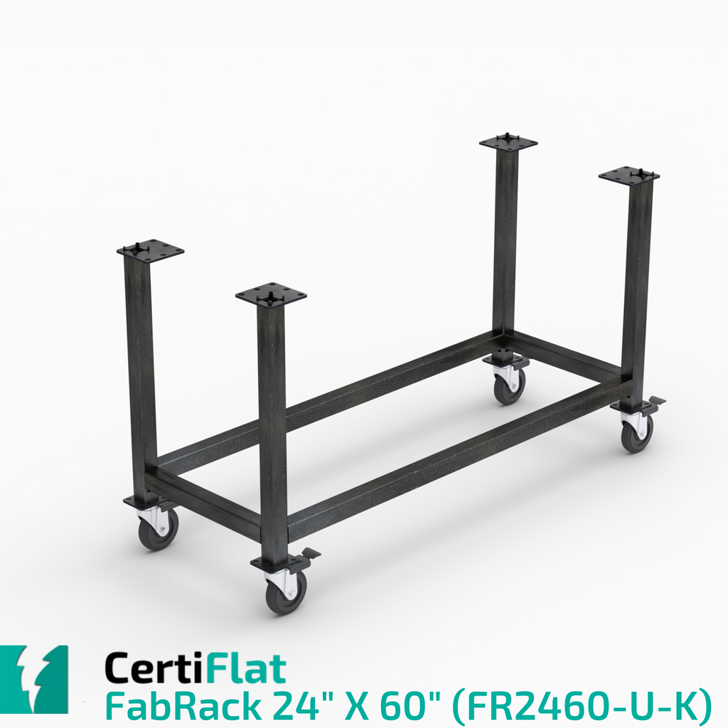Certiflat 24"X60" FabRack with Casters for FabBlock-fabRack-WeldTables.com-Westling Machine