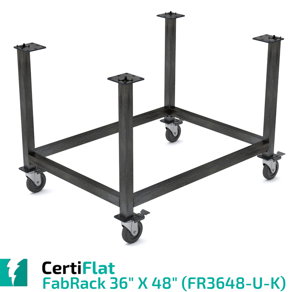 Certiflat 36"X48" FabRack with Casters for FabBlock and Mini-FabBlock-fabRack-WeldTables.com-Westling Machine