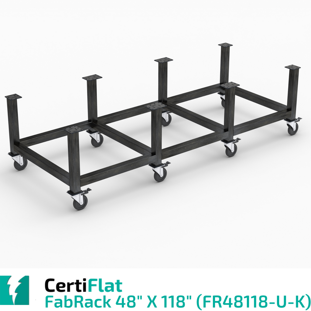 Certiflat 48"X118" FabRack with Casters for FabBlock-fabRack-WeldTables.com-Westling Machine