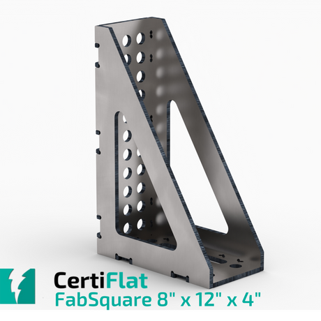 Certiflat 8"X12"X4" Wide 90 Degree FabSquare-fabSquare-WeldTables.com-Westling Machine