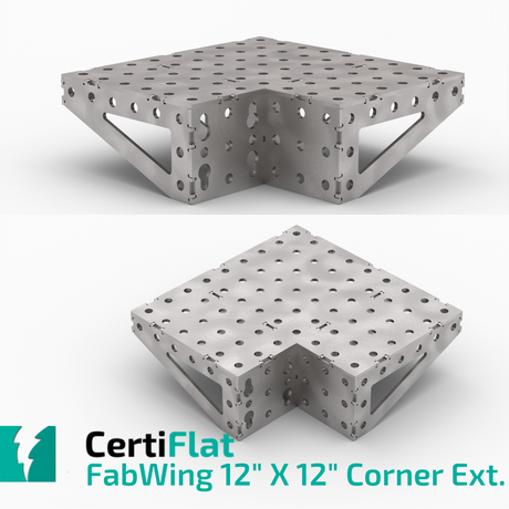 CertiFlat FabWing 12" X 12" Corner Extention-fabWing-WeldTables.com-Westling Machine