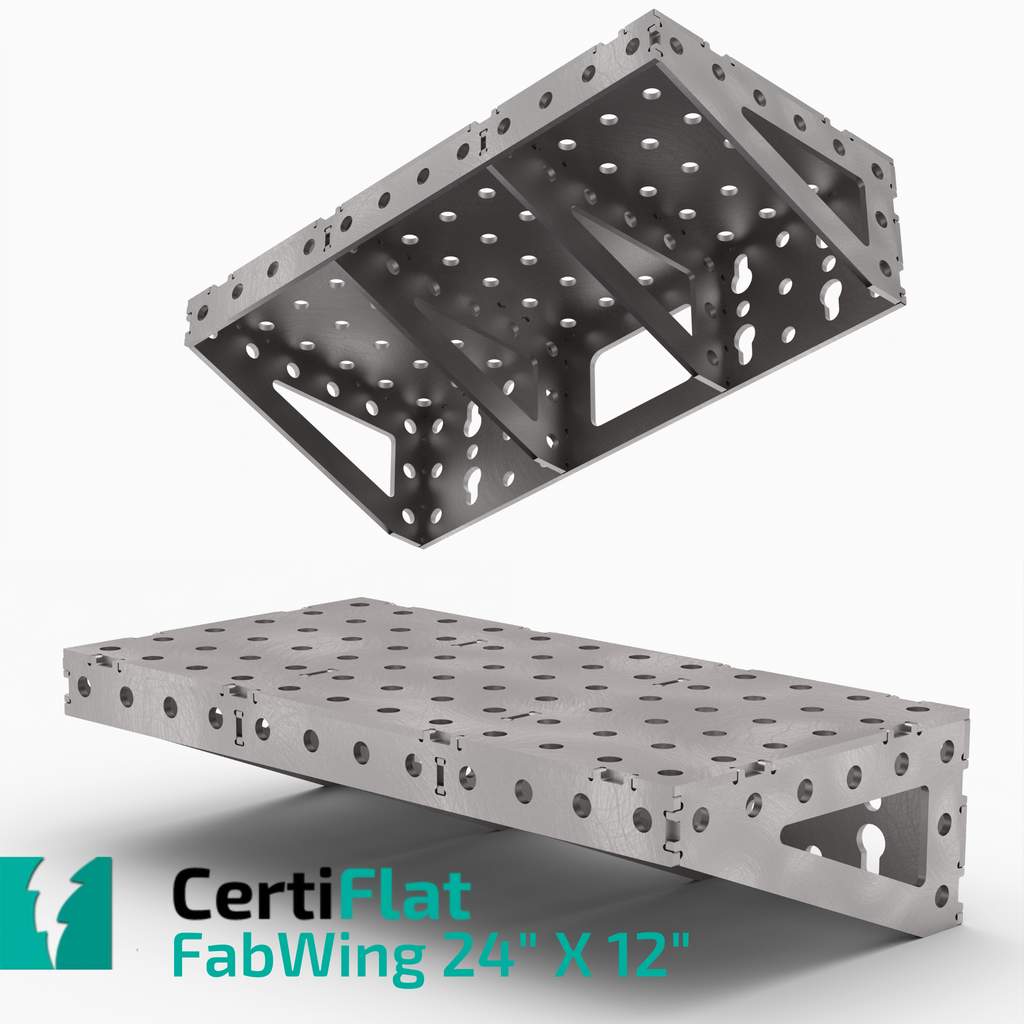 CertiFlat FabWing 24" X 12" Table Extension-fabWing-WeldTables.com-Westling Machine