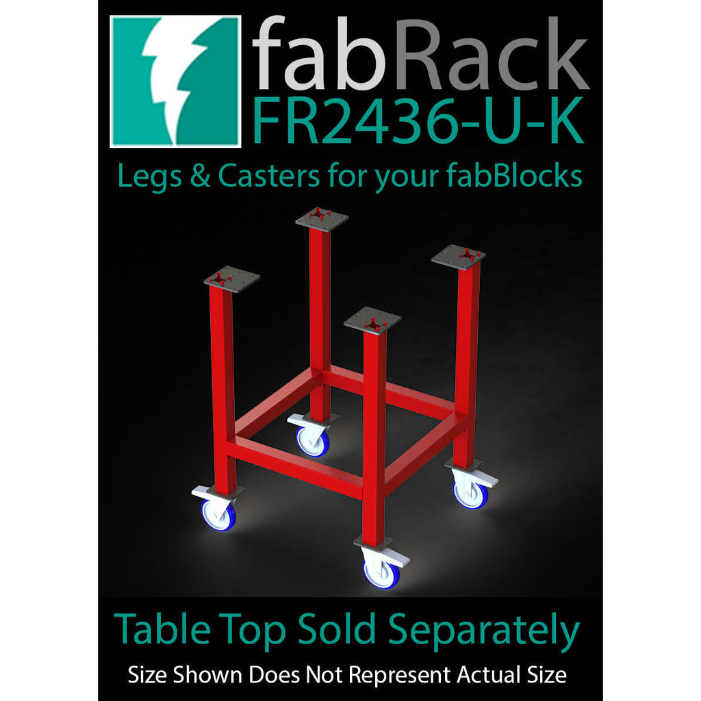 Certiflat 24"X36" FabRack with Casters for FabBlock and Mini-FabBlock-fabRack-WeldTables.com-Westling Machine