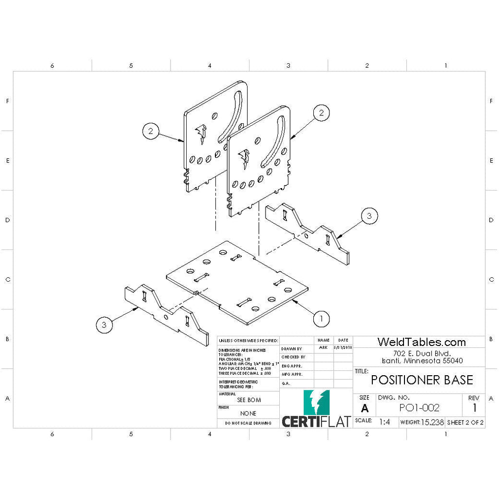 Welding Positioner - CertiFlat DIY Turning Positioner-Accessories-WeldTables.com-No Thanks-I'll Build Mine Myself-Westling Machine