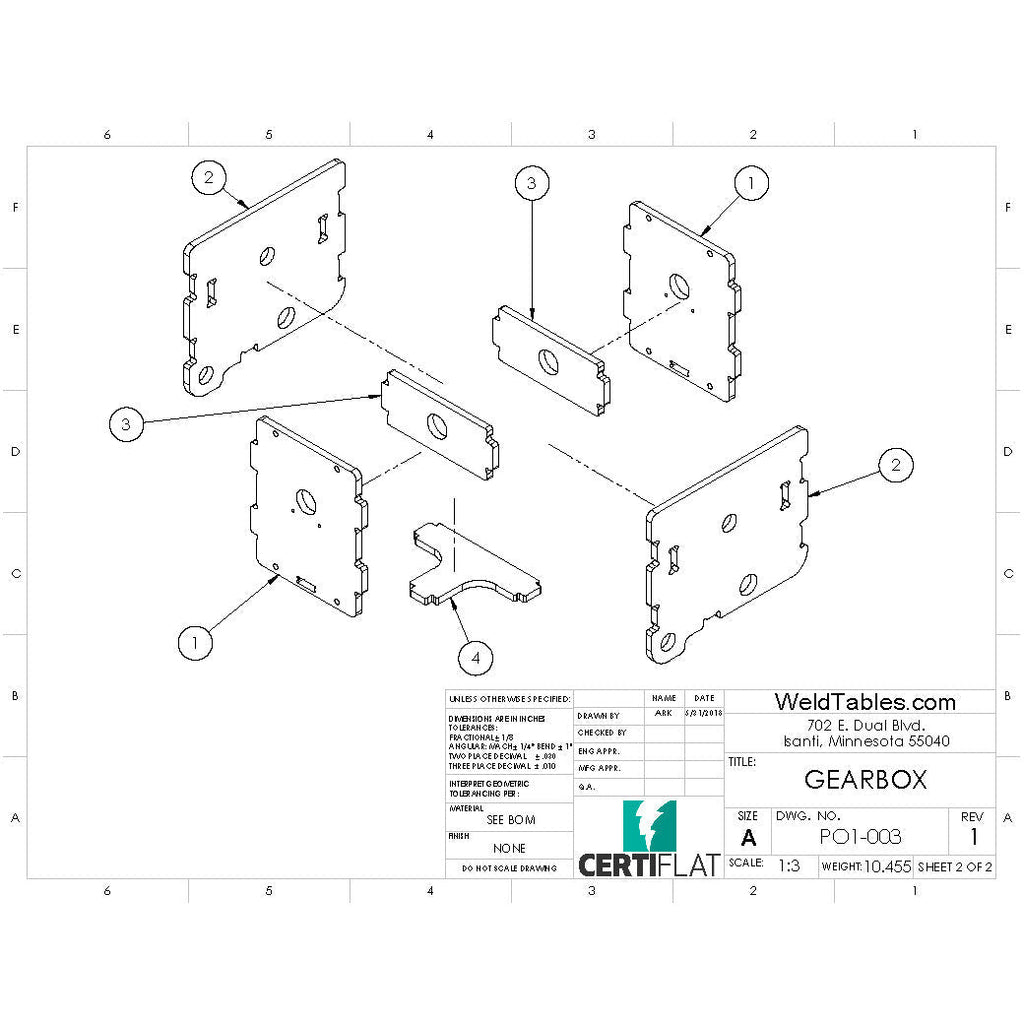 Welding Positioner - CertiFlat DIY Turning Positioner-Accessories-WeldTables.com-No Thanks-I'll Build Mine Myself-Westling Machine