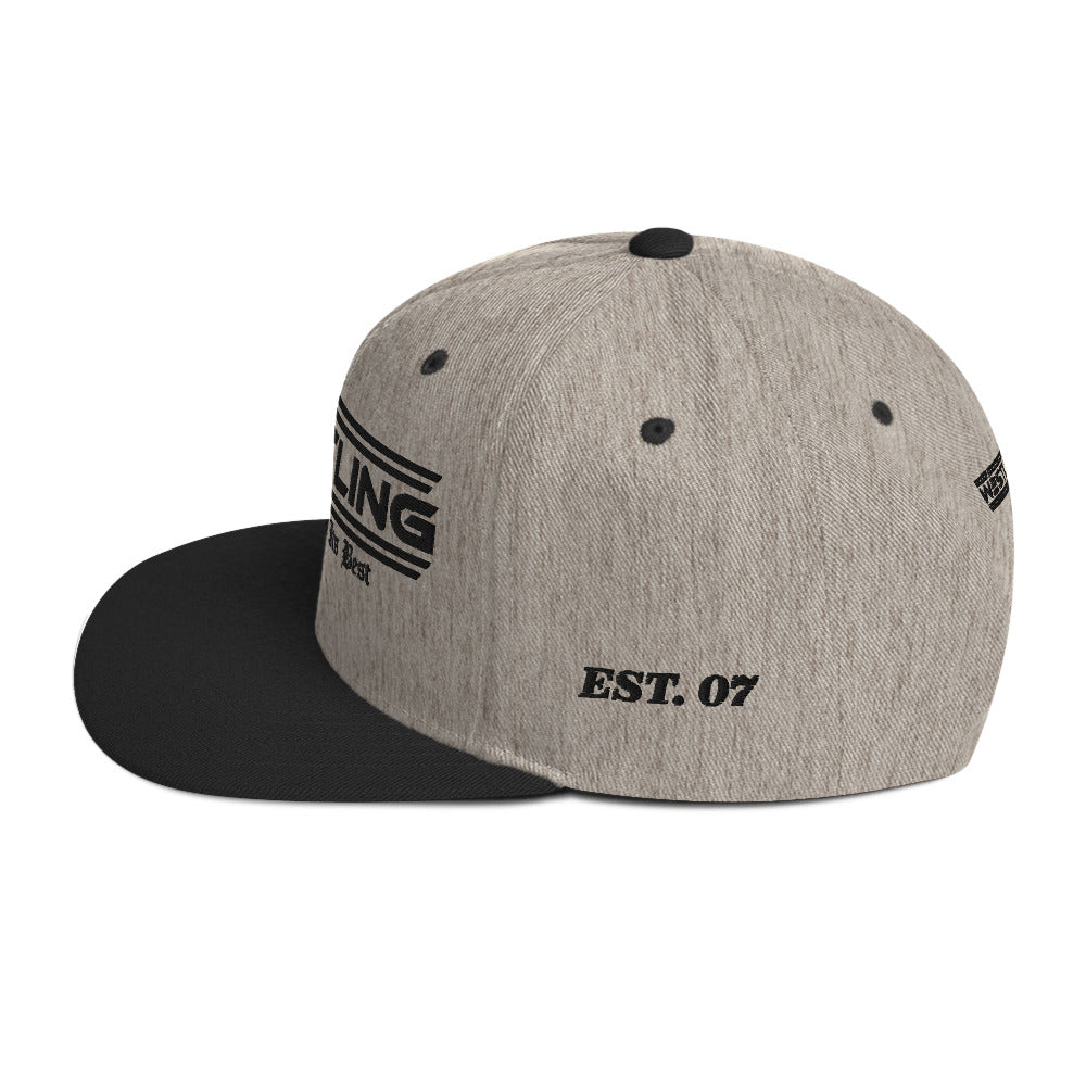 Westling Snapbacks-Westling USA-Natural/ Black-Westling Machine