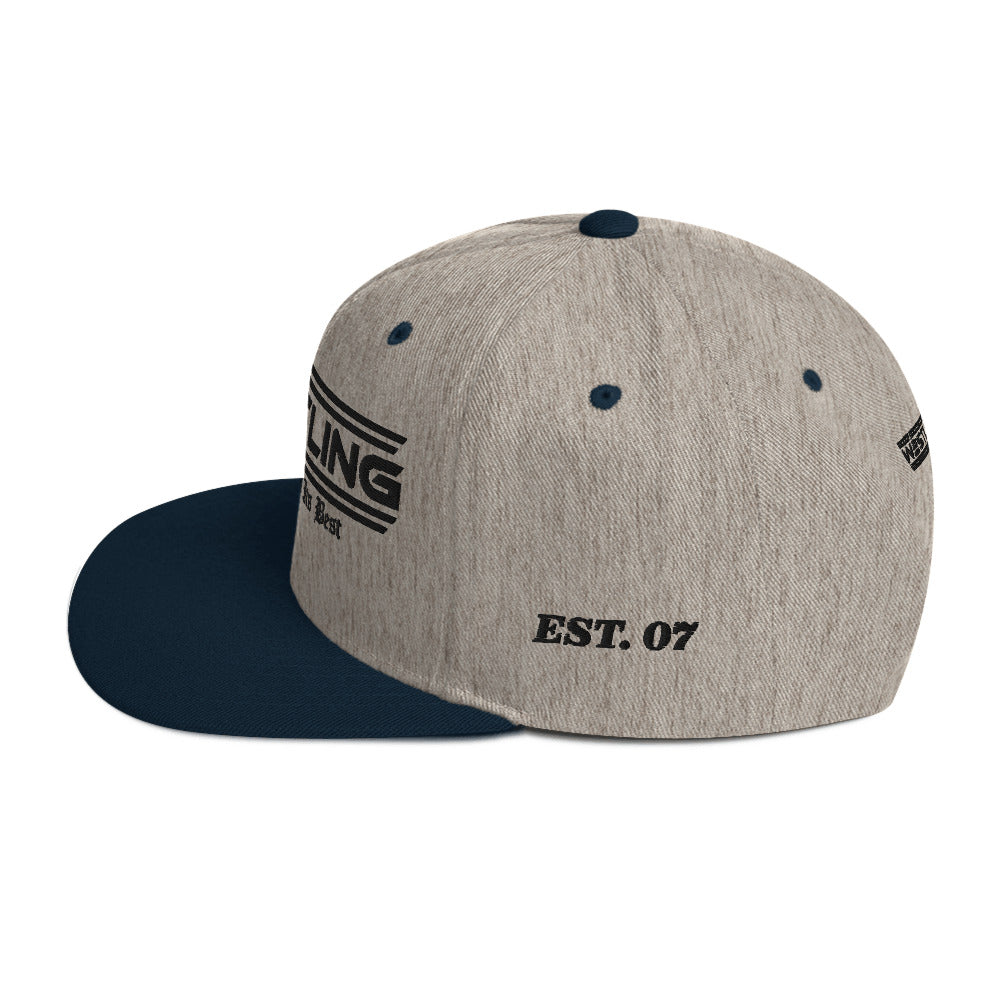 Westling Snapbacks-Westling USA-Natural/ Black-Westling Machine