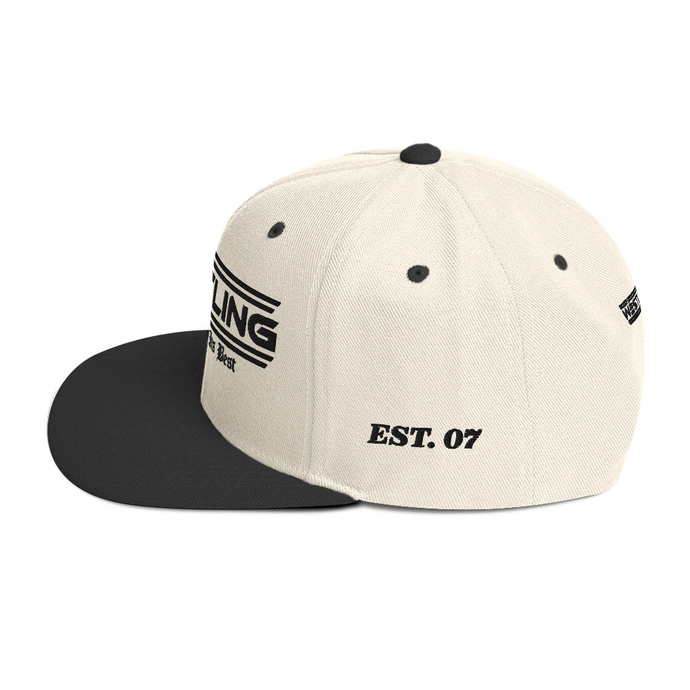 Westling Snapbacks-Westling USA-Natural/ Black-Westling Machine