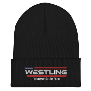 Westling Cuffed Beanie w/ Slogan-Apparel & Accessories-Westling USA-Westling Machine