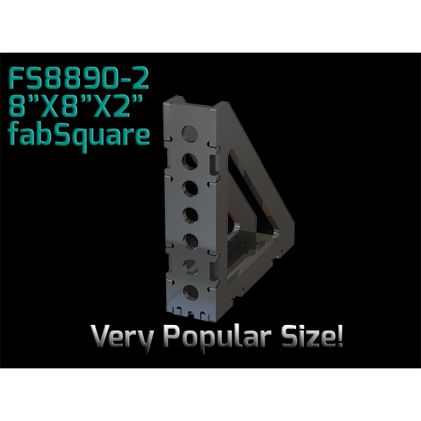 Certiflat 8"X8"X2" Wide 90 Degree FabSquare-fabSquare-WeldTables.com-Westling Machine