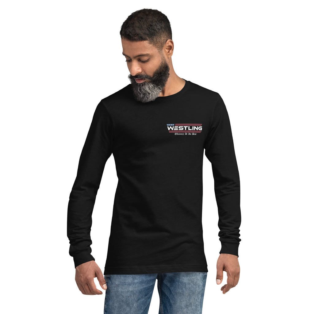Westling "Made In America" Long Sleeve Tees-Westling USA-Black Heather-S-Westling Machine