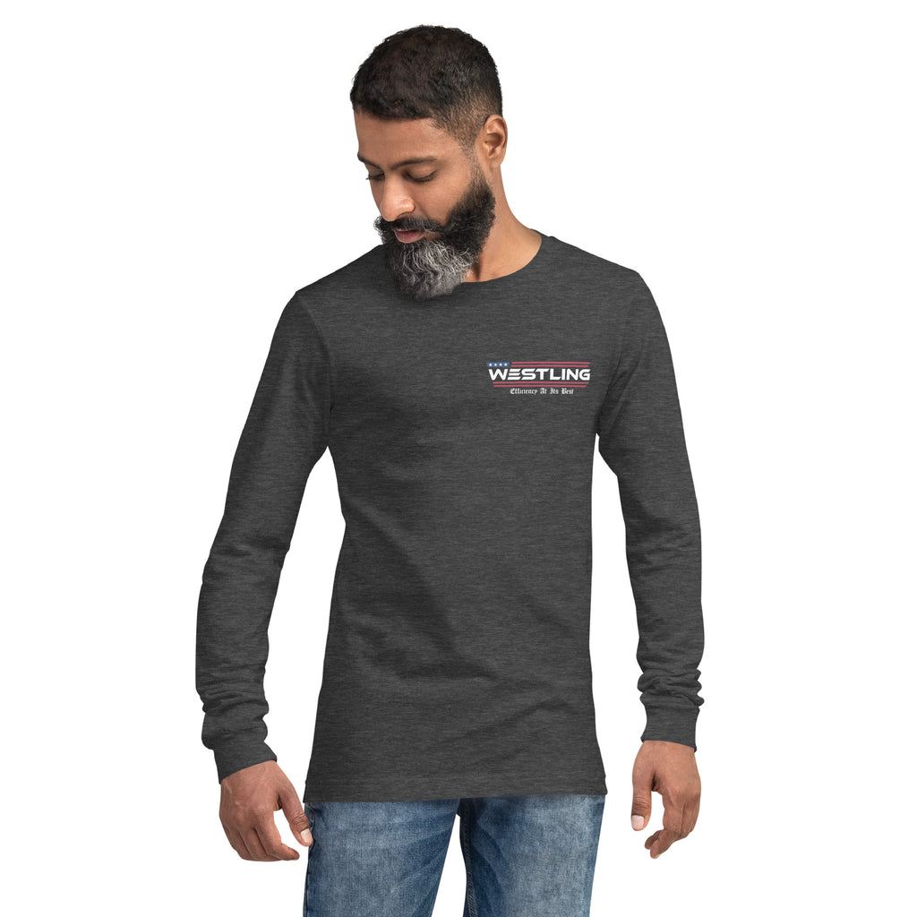 Westling "Made In America" Long Sleeve Tees-Westling USA-Dark Grey Heather-S-Westling Machine